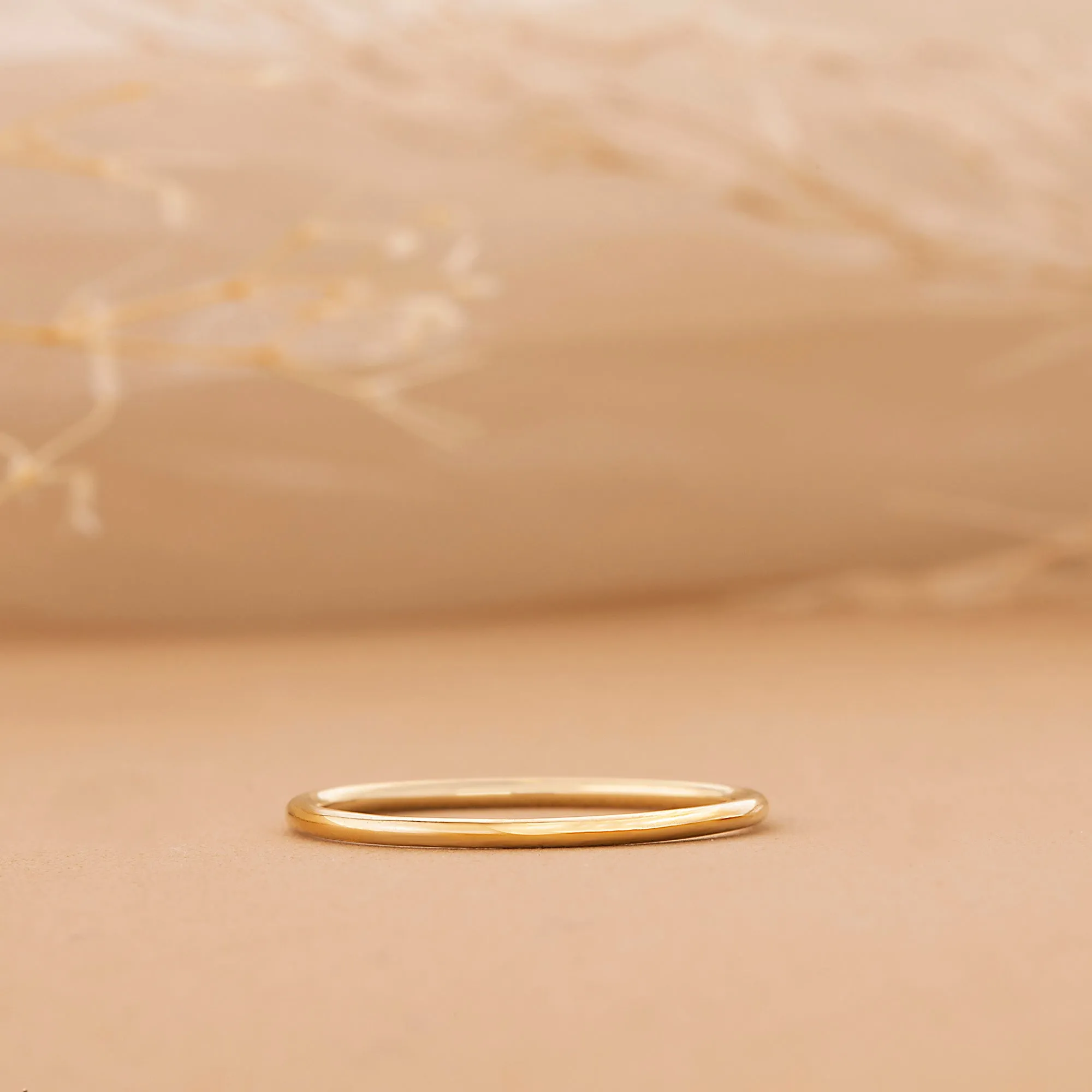 14k Gold Classic Wedding Band - 1 mm, Julia