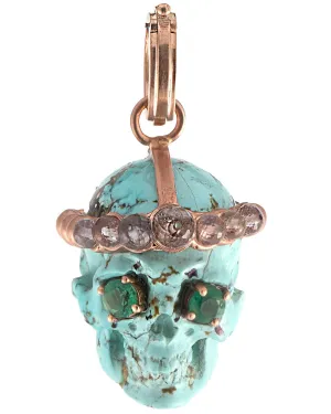 14k Rose Gold Skull Pendant