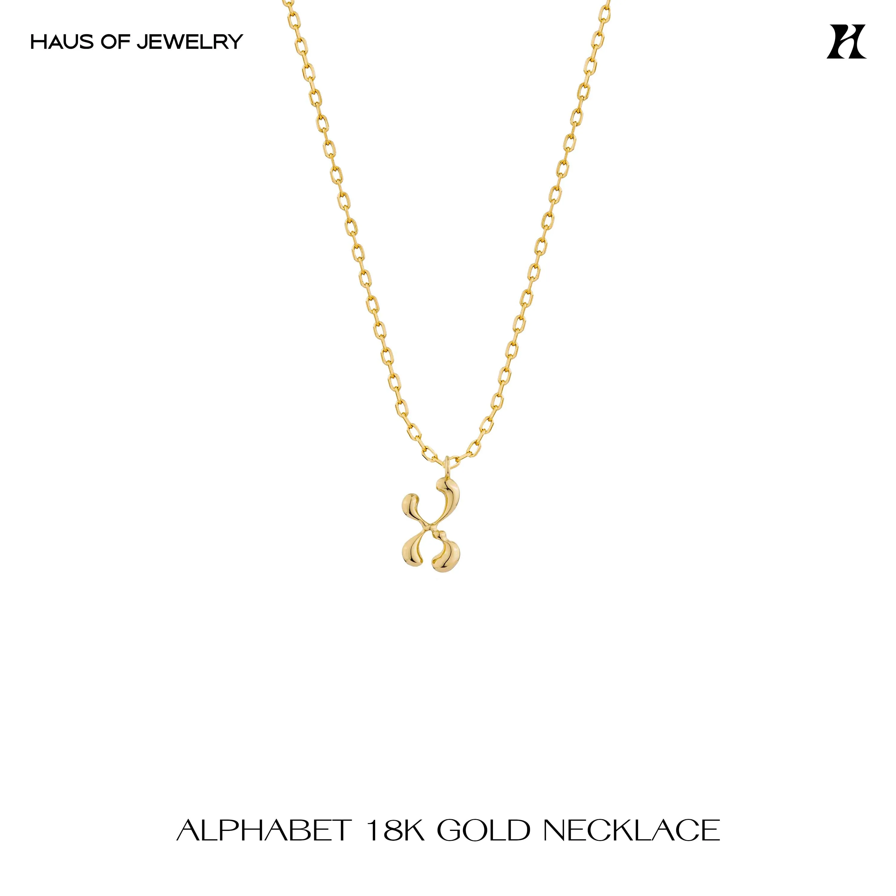 18K GOLD ALPHABET NECKLACE