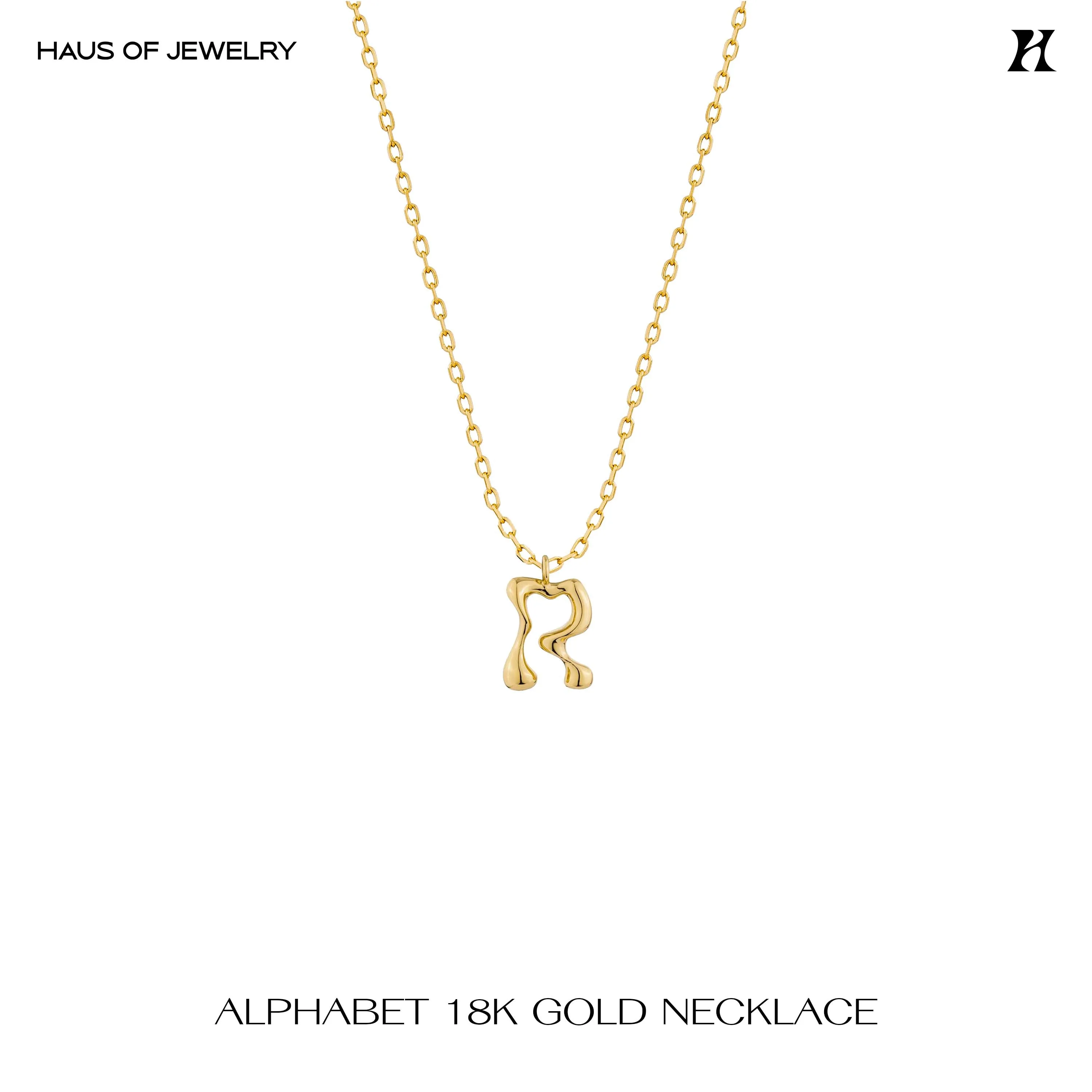 18K GOLD ALPHABET NECKLACE