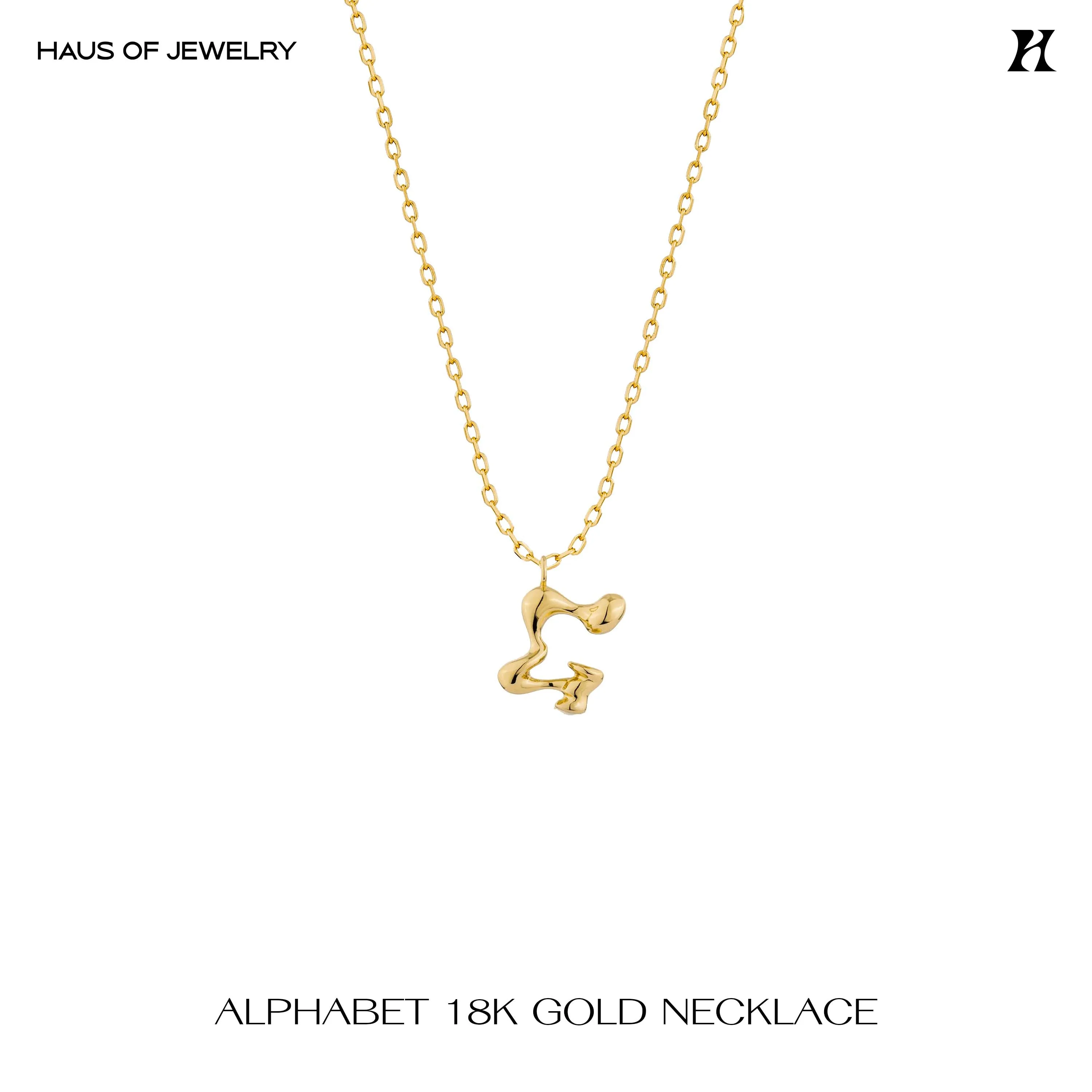 18K GOLD ALPHABET NECKLACE