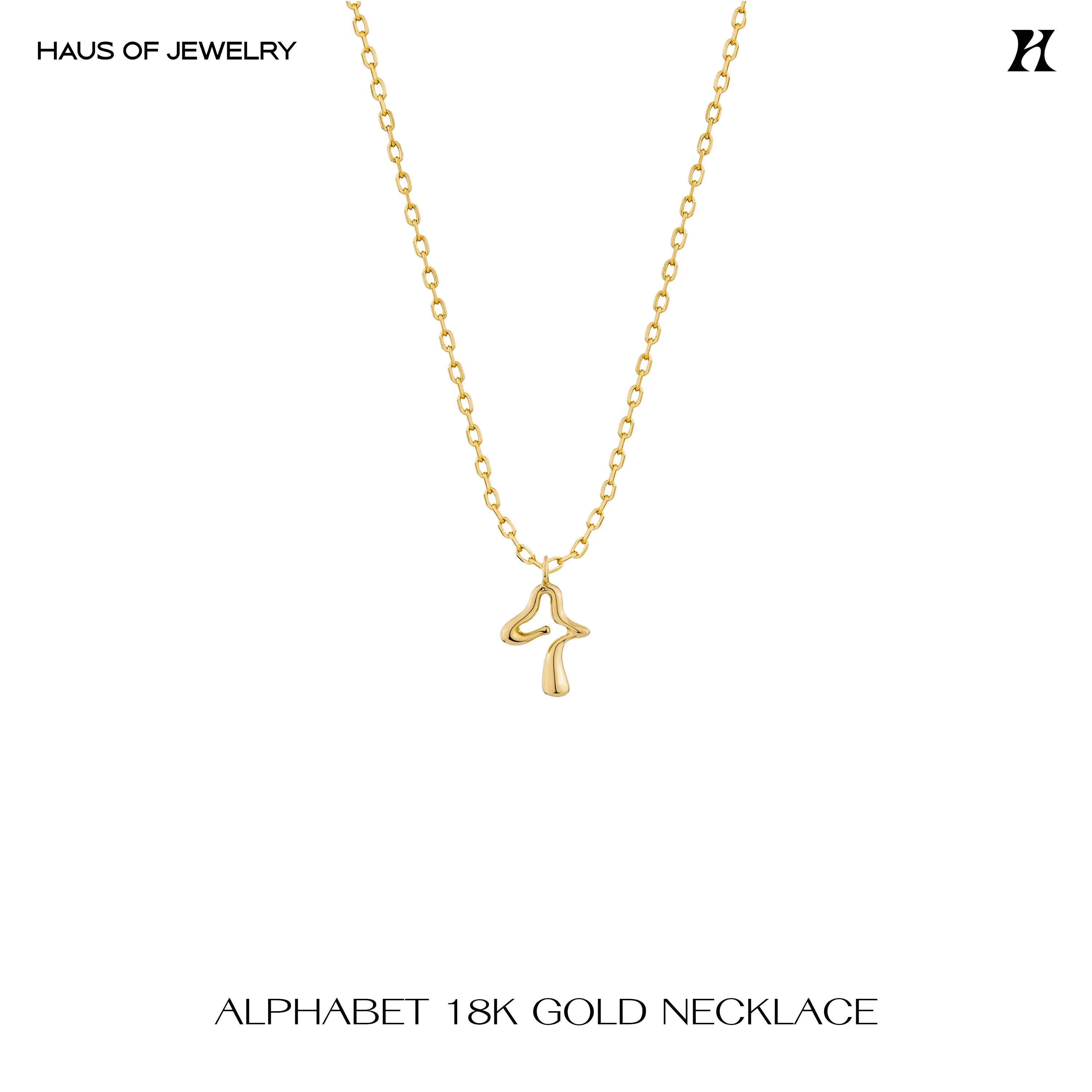 18K GOLD ALPHABET NECKLACE