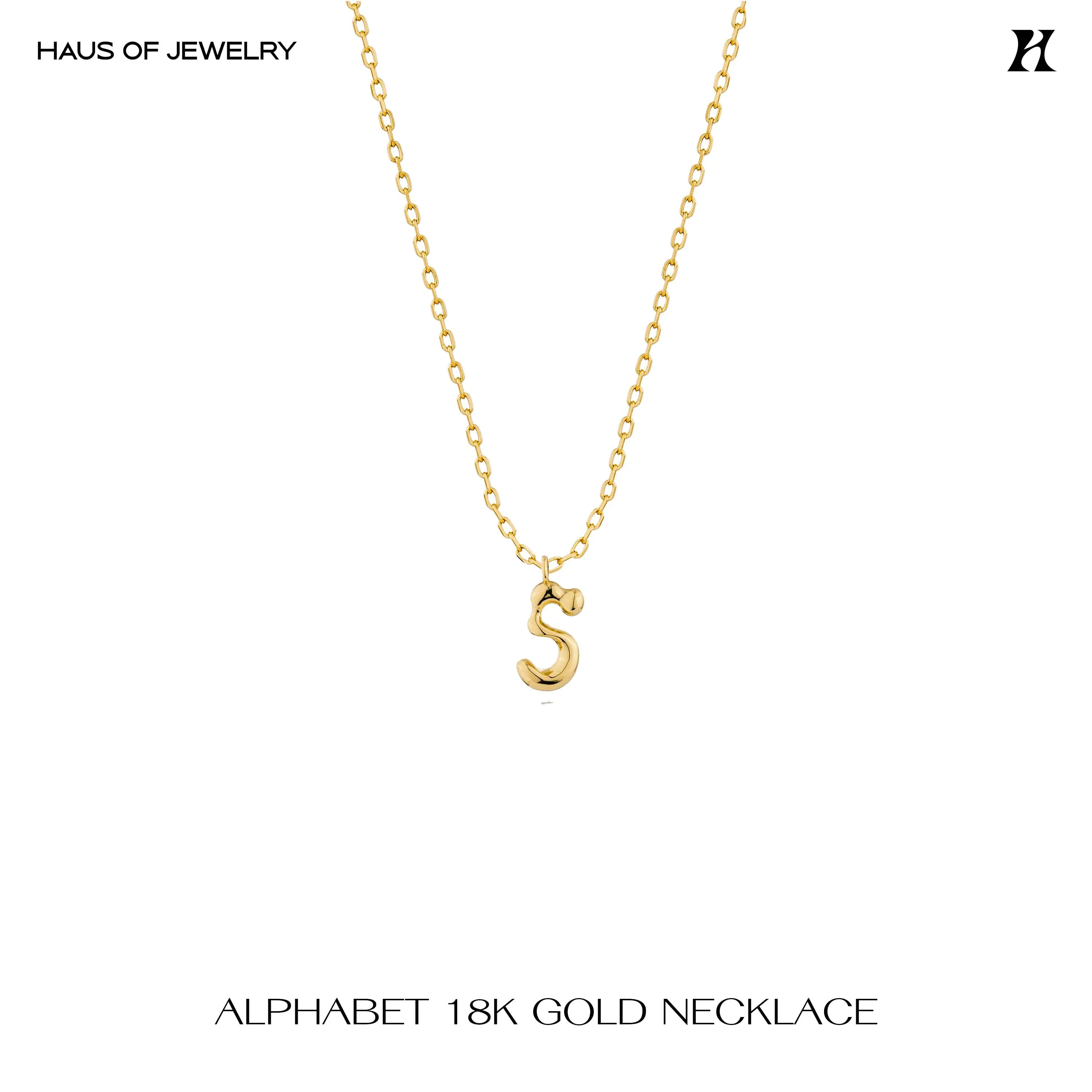 18K GOLD ALPHABET NECKLACE