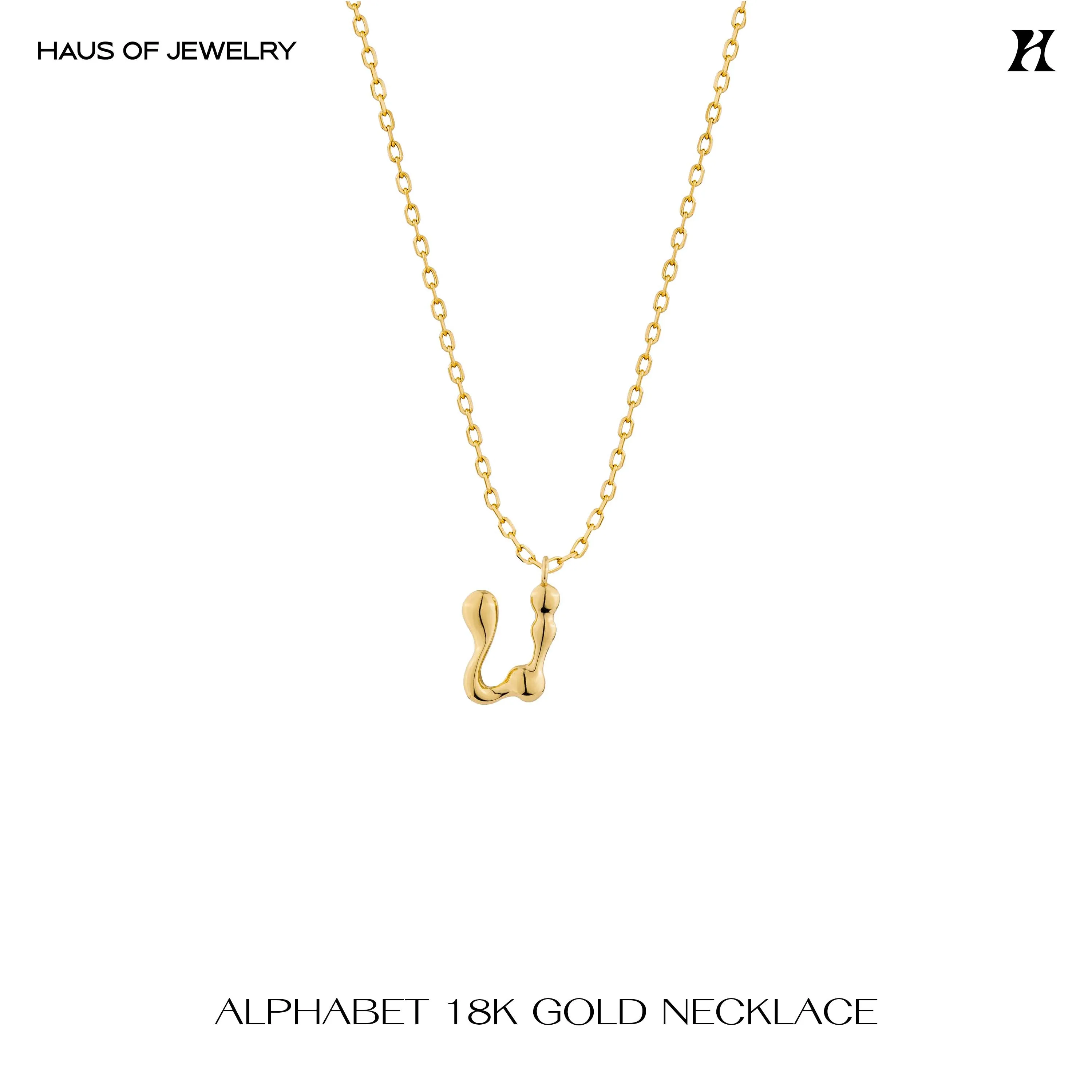 18K GOLD ALPHABET NECKLACE