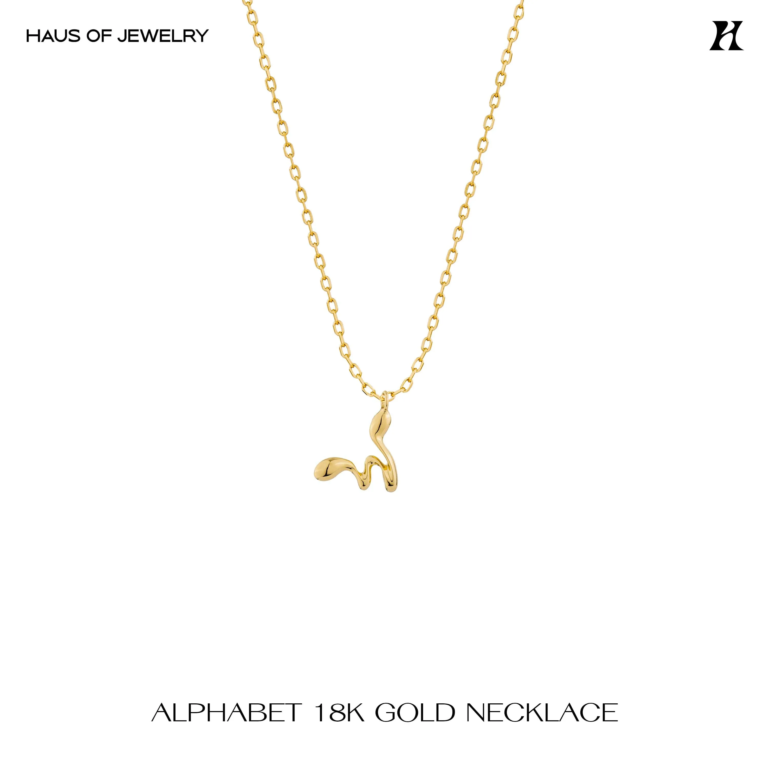 18K GOLD ALPHABET NECKLACE