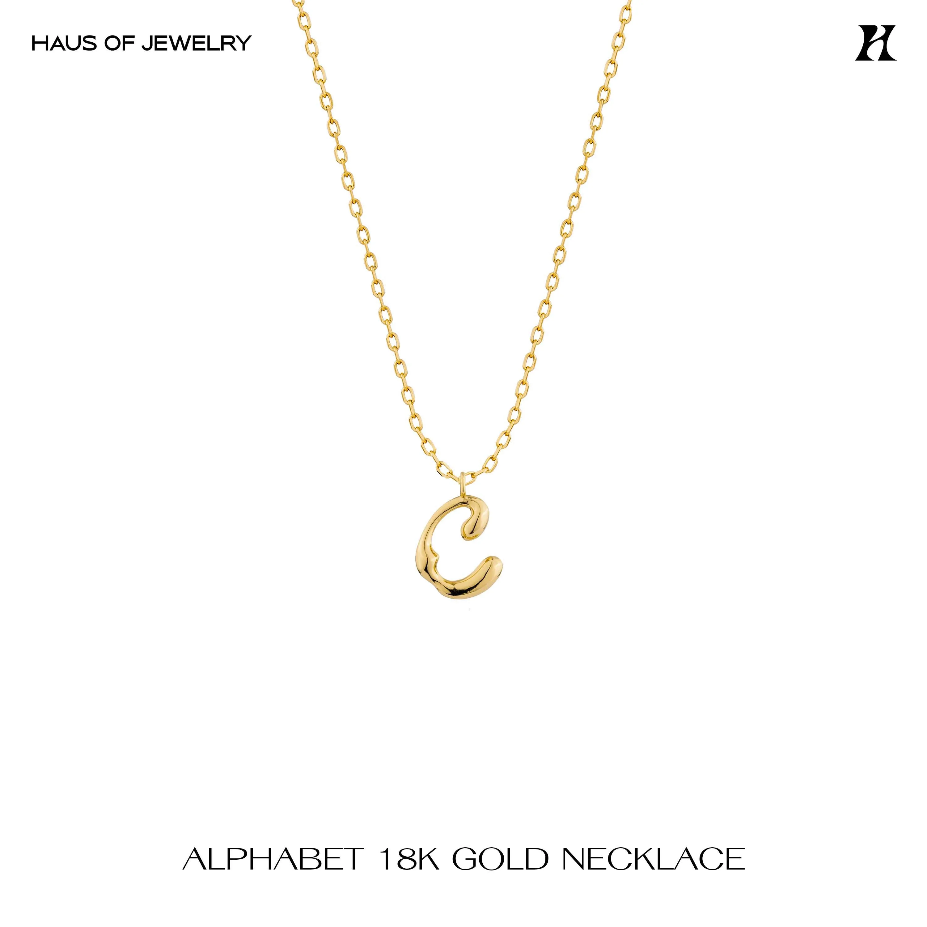 18K GOLD ALPHABET NECKLACE