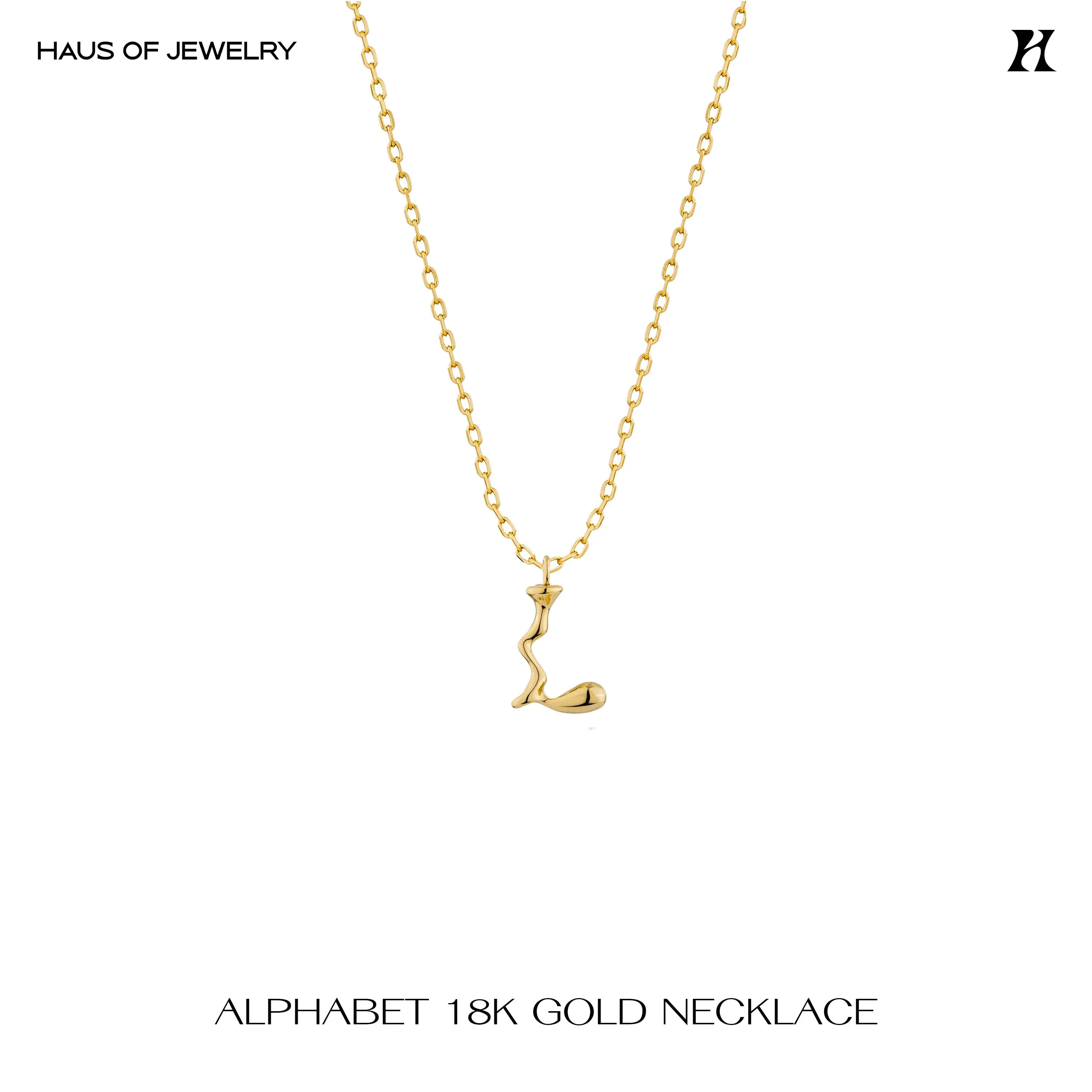 18K GOLD ALPHABET NECKLACE