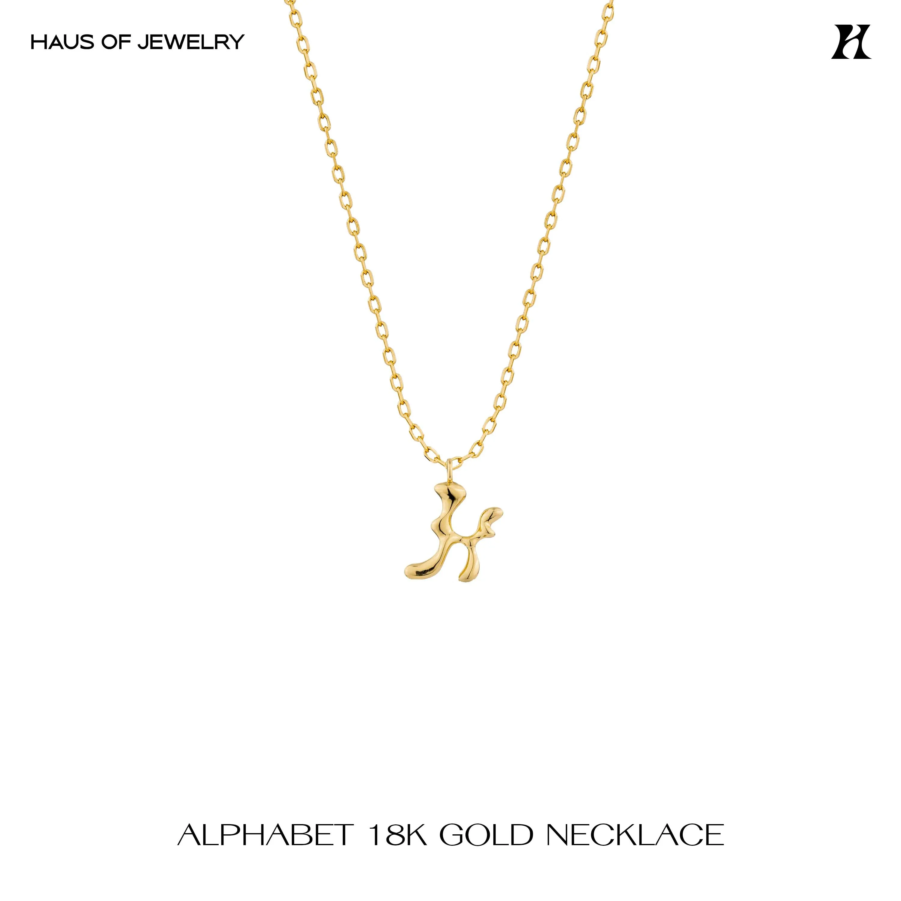 18K GOLD ALPHABET NECKLACE