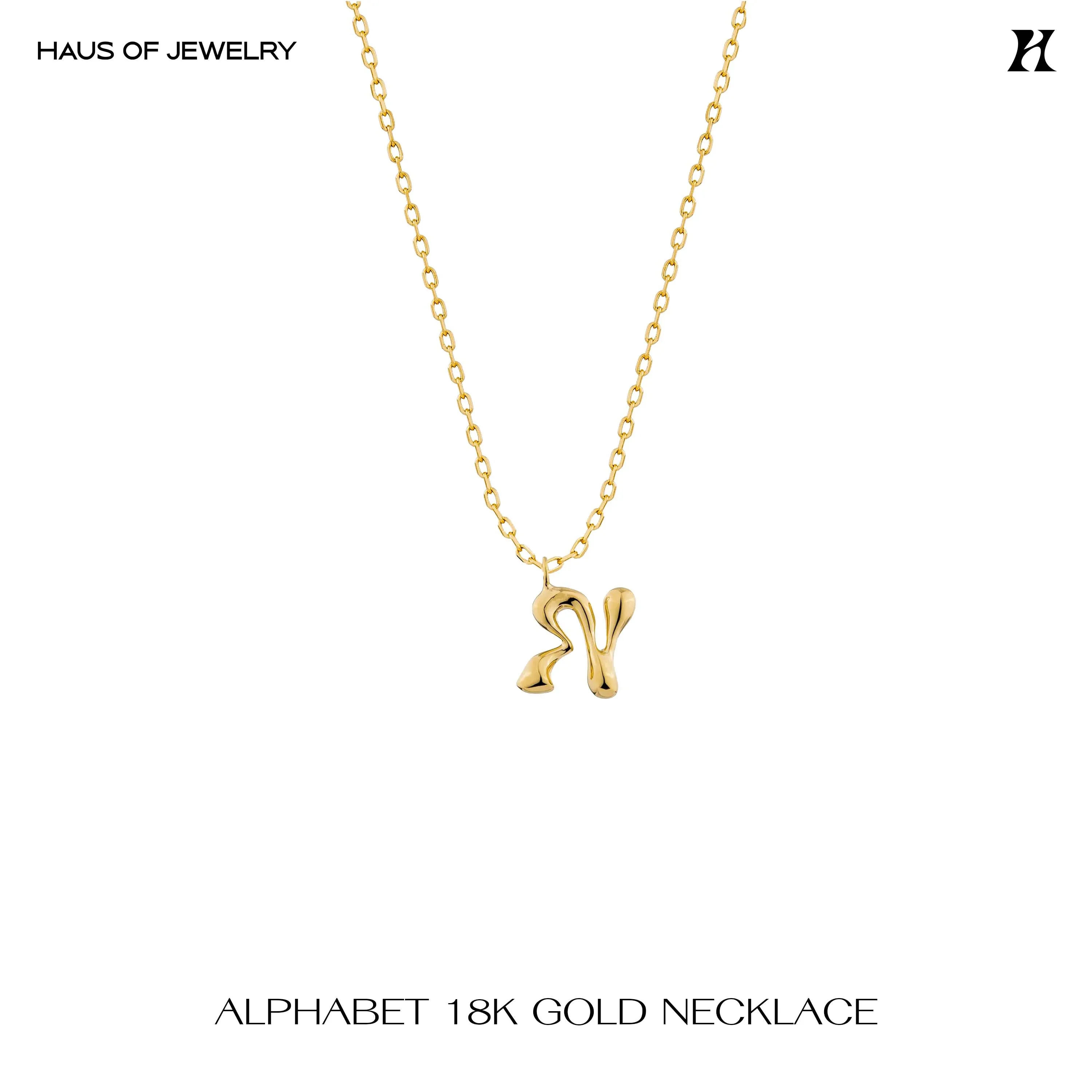 18K GOLD ALPHABET NECKLACE