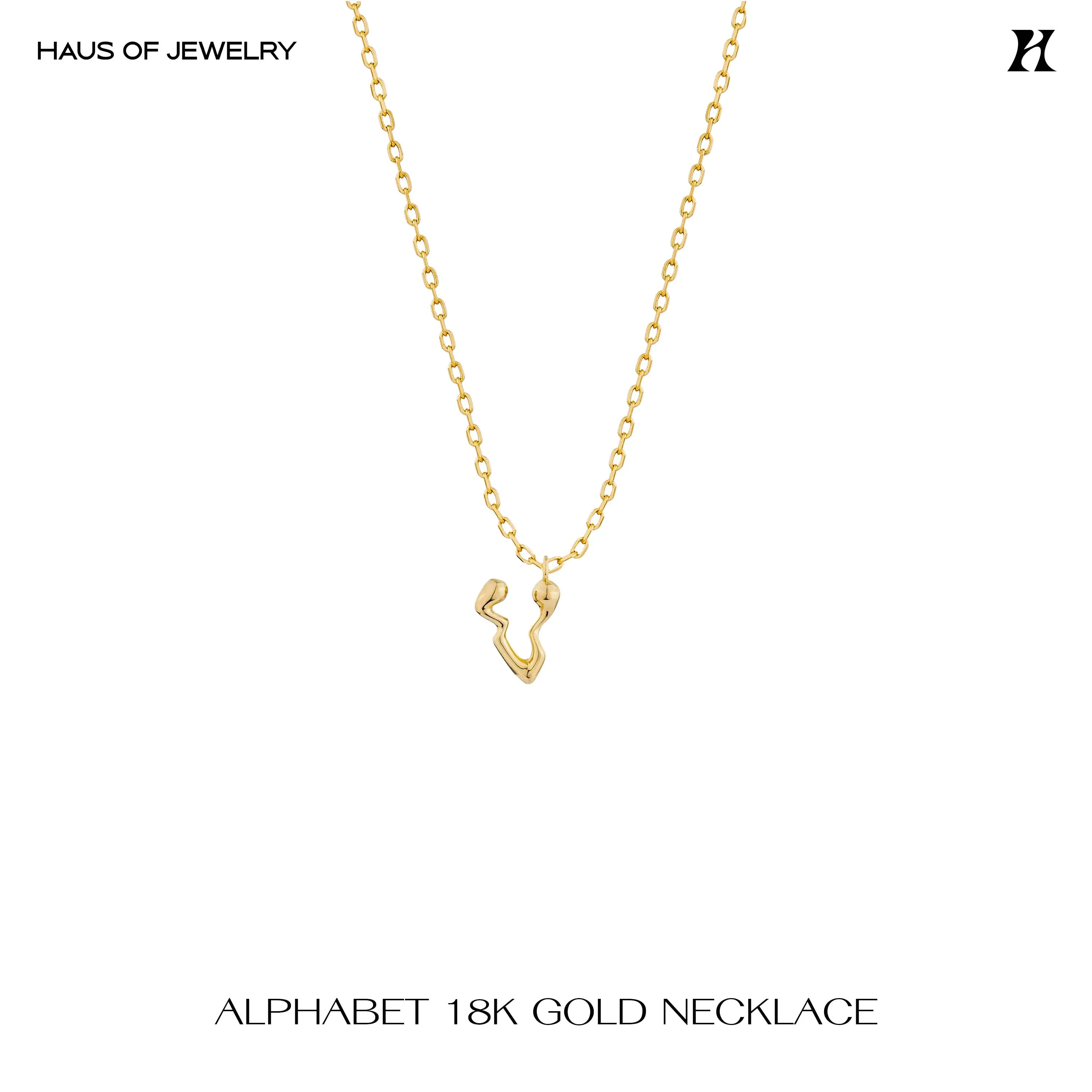 18K GOLD ALPHABET NECKLACE