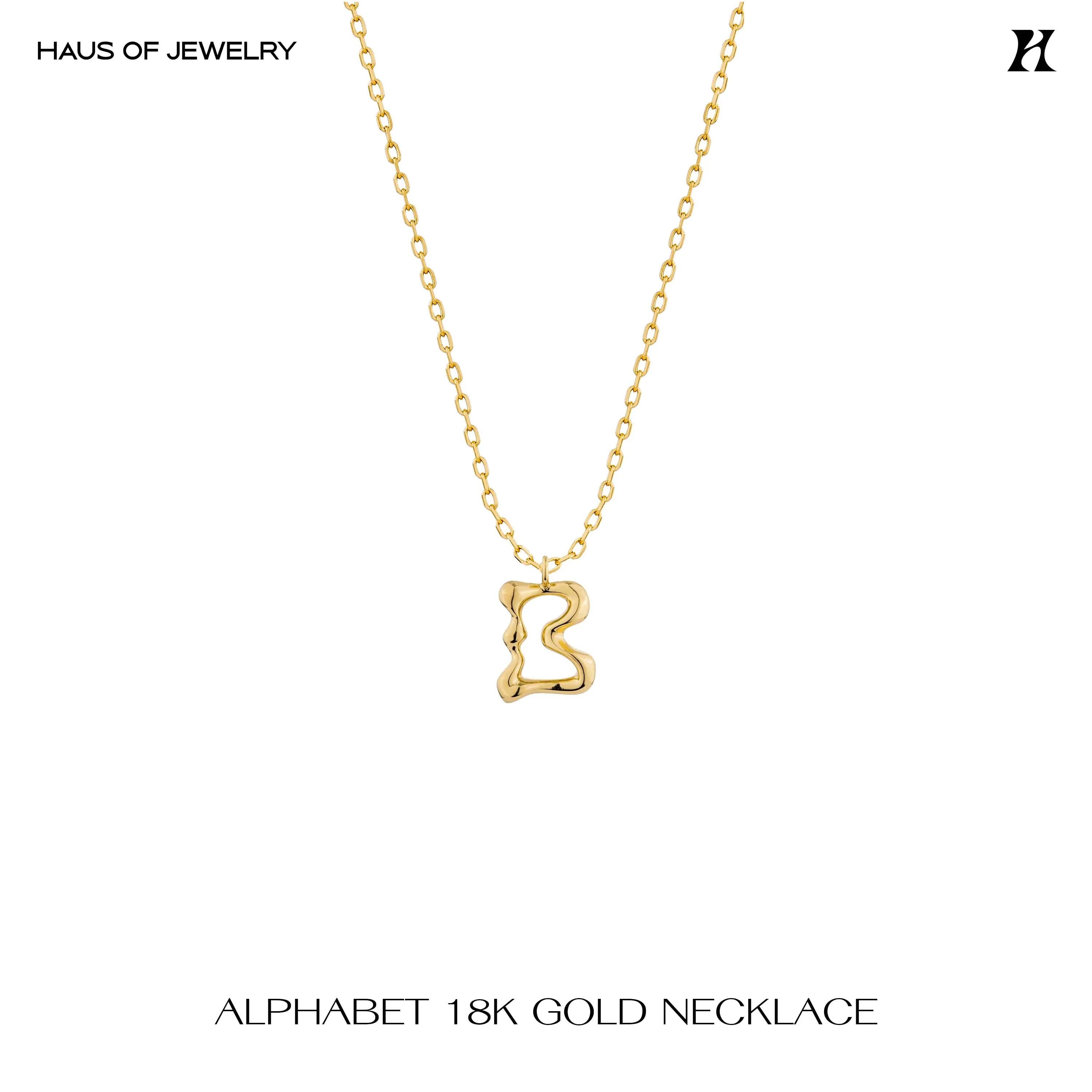 18K GOLD ALPHABET NECKLACE