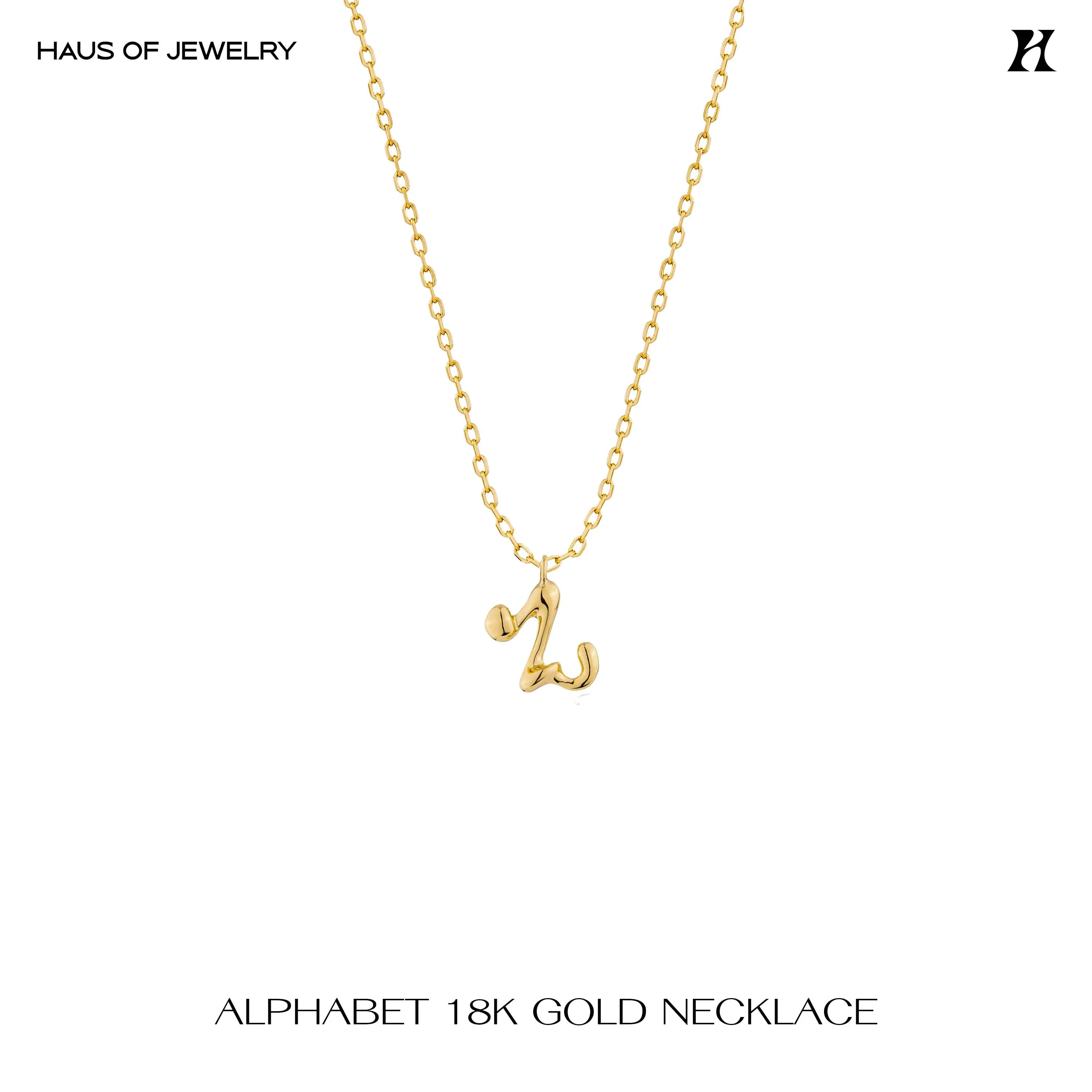 18K GOLD ALPHABET NECKLACE