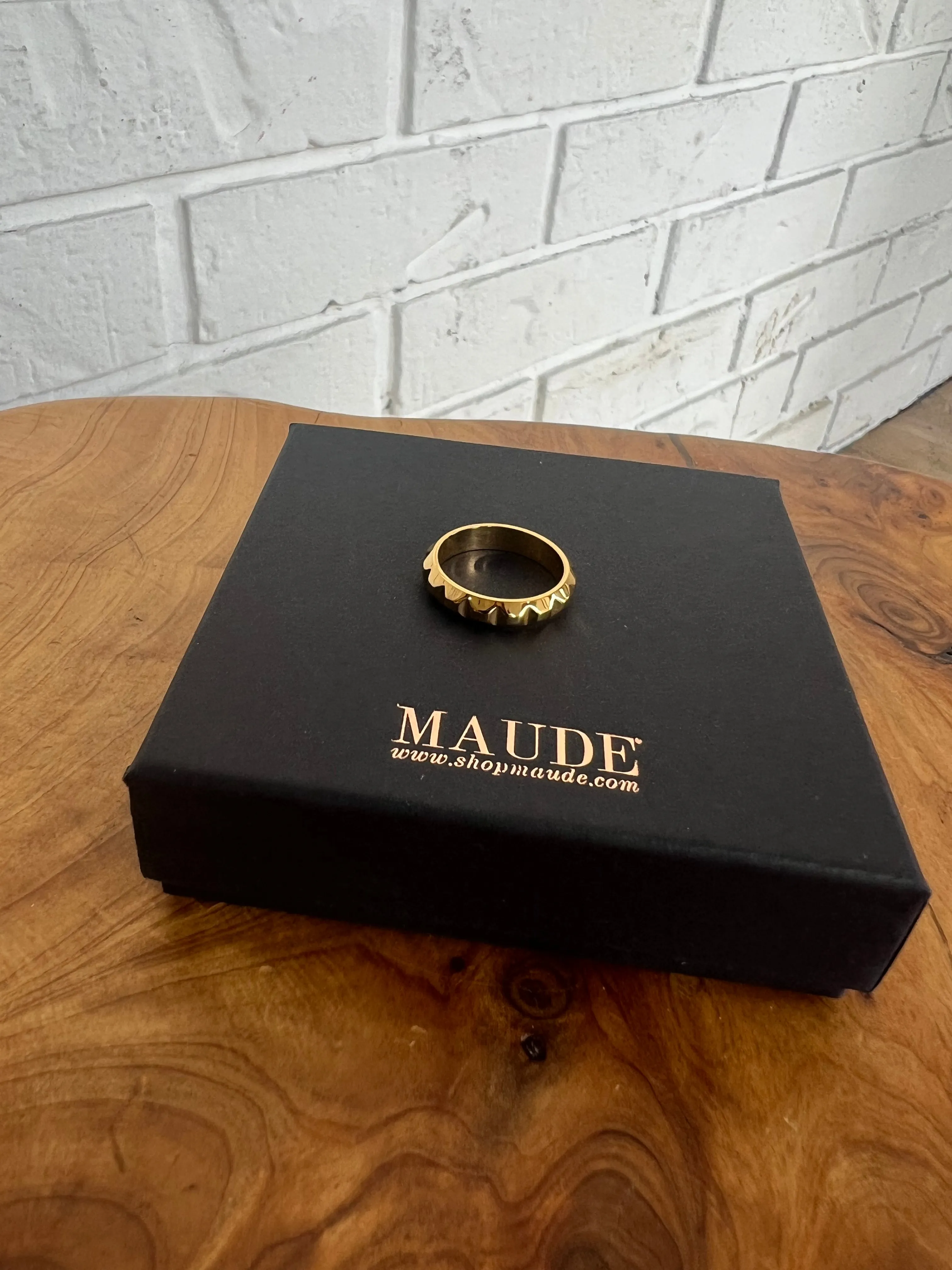 18K Sadie Textured Ring