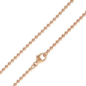 1.8mm Rose Gold Ball chain