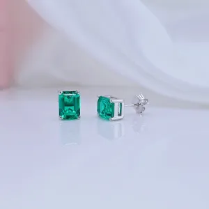 2.0 Ct Colombian Cultivated Emerald Earrings