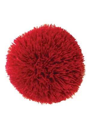 3 1/2” Red Pom-Pom Hair Clip