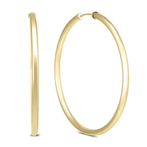 50Mm 14K Yellow Gold Filled Endless Hoop Earrings (3Mm Gauge)