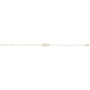 9CT GOLD CZ INFINITY BRACELET