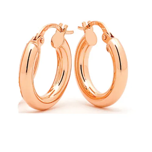 9ct Italian Imported Rose Gold Hoop Earrings