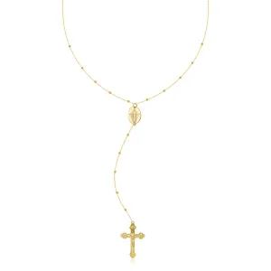 9ct Yellow Gold 45cm Rosary Cross Necklaces