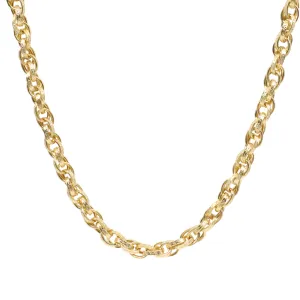 9k Yellow Gold Fancy Overlapping Necklaces-20747626