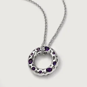 Allegro Loop Pendant with Amethyst