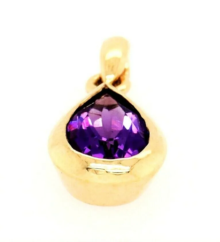 Amethyst 9ct Yellow Gold Pendant