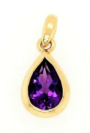 Amethyst 9ct Yellow Gold Pendant