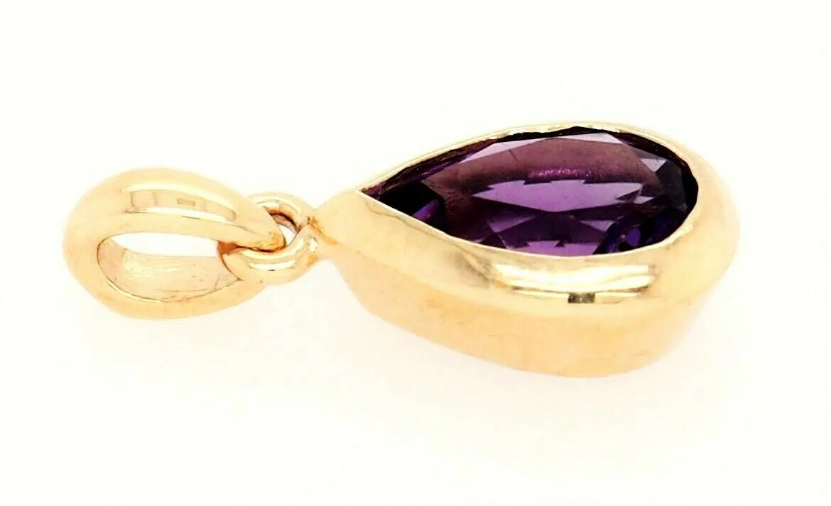 Amethyst 9ct Yellow Gold Pendant