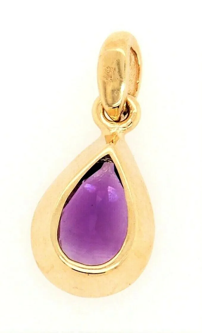 Amethyst 9ct Yellow Gold Pendant