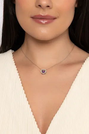 Amethyst Moving Heart Necklace