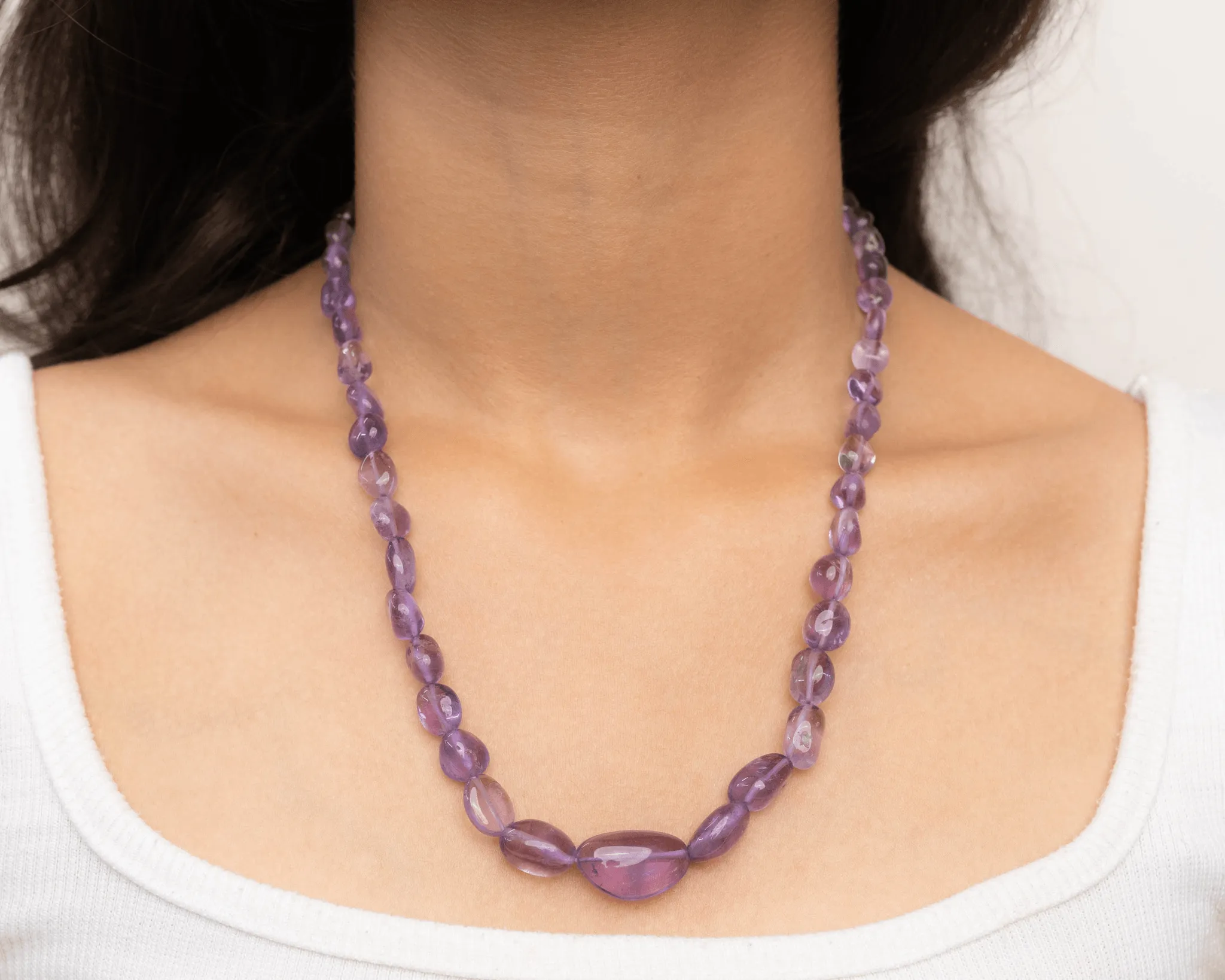 Amethyst Oval Necklace