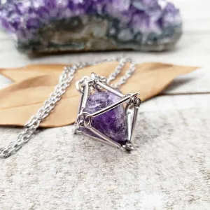 Amethyst pendulum necklace