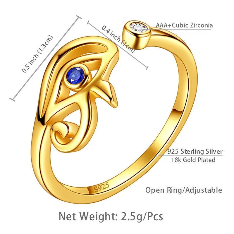 Ancient Egyptian Eye of Horus Rings Women Men Jewelry Gift