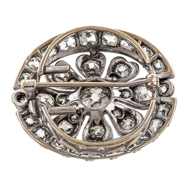 Antique Old European Diamond Brooch