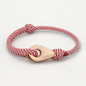 ATICO Mens Womens Thimble Charm Bracelets Paracord Rope Wristbands Red White Rose Gold