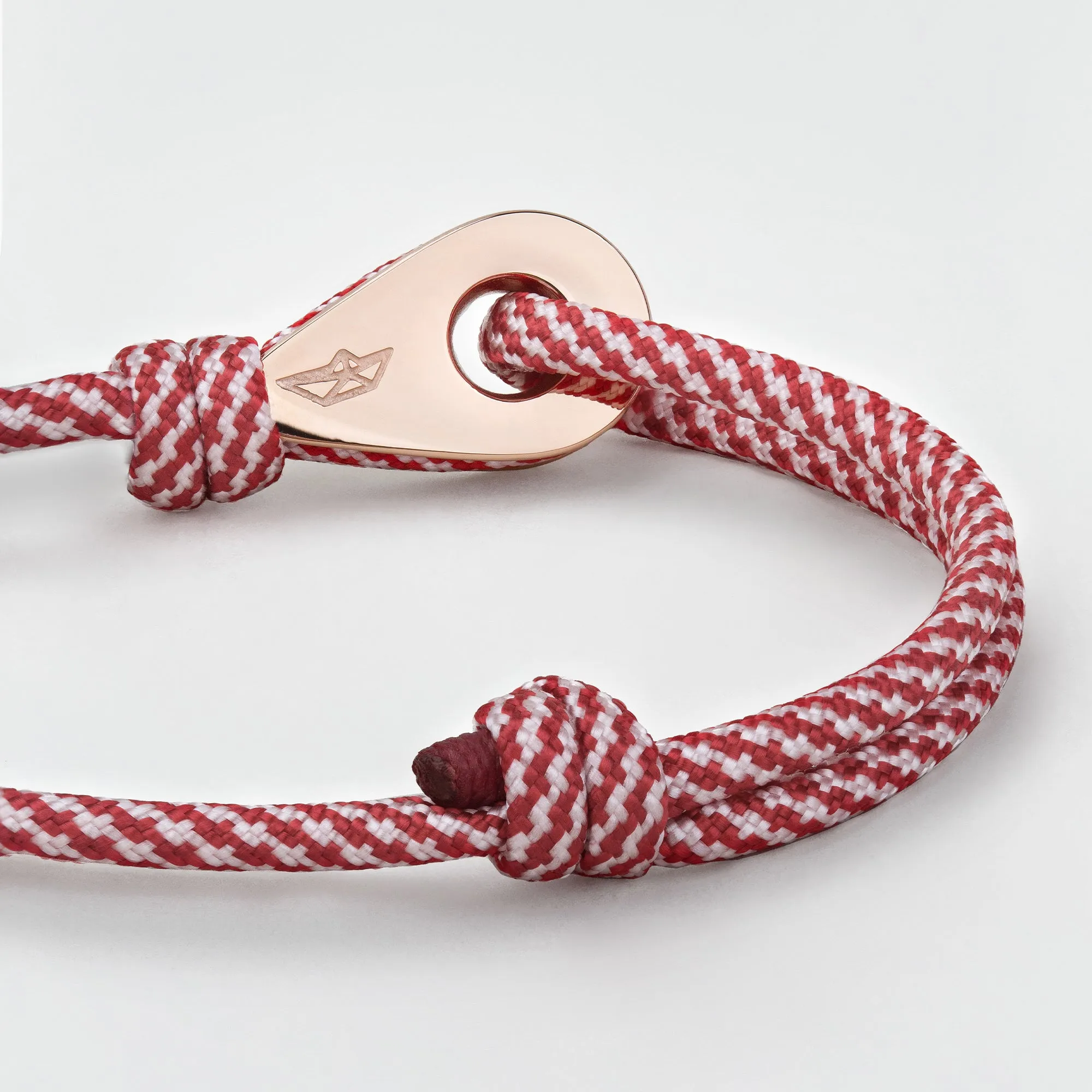 ATICO Mens Womens Thimble Charm Bracelets Paracord Rope Wristbands Red White Rose Gold