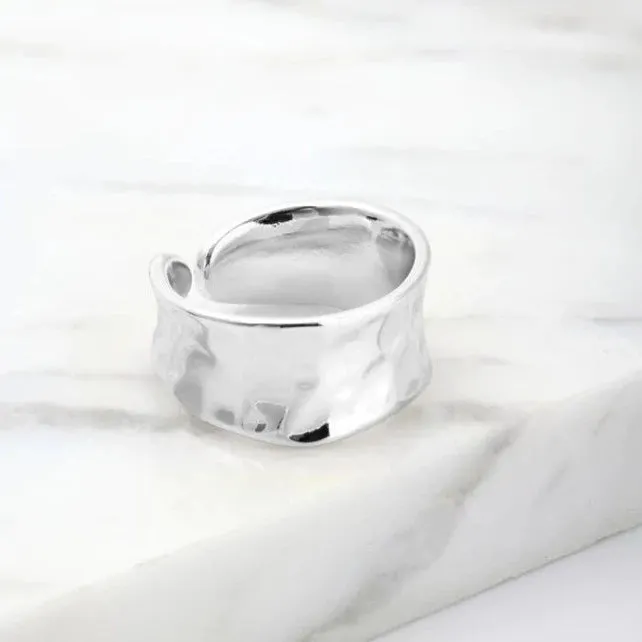 Bianca Adjustable Ring - Silver