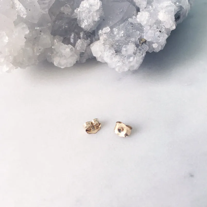 Black Spinel Studs | Gold