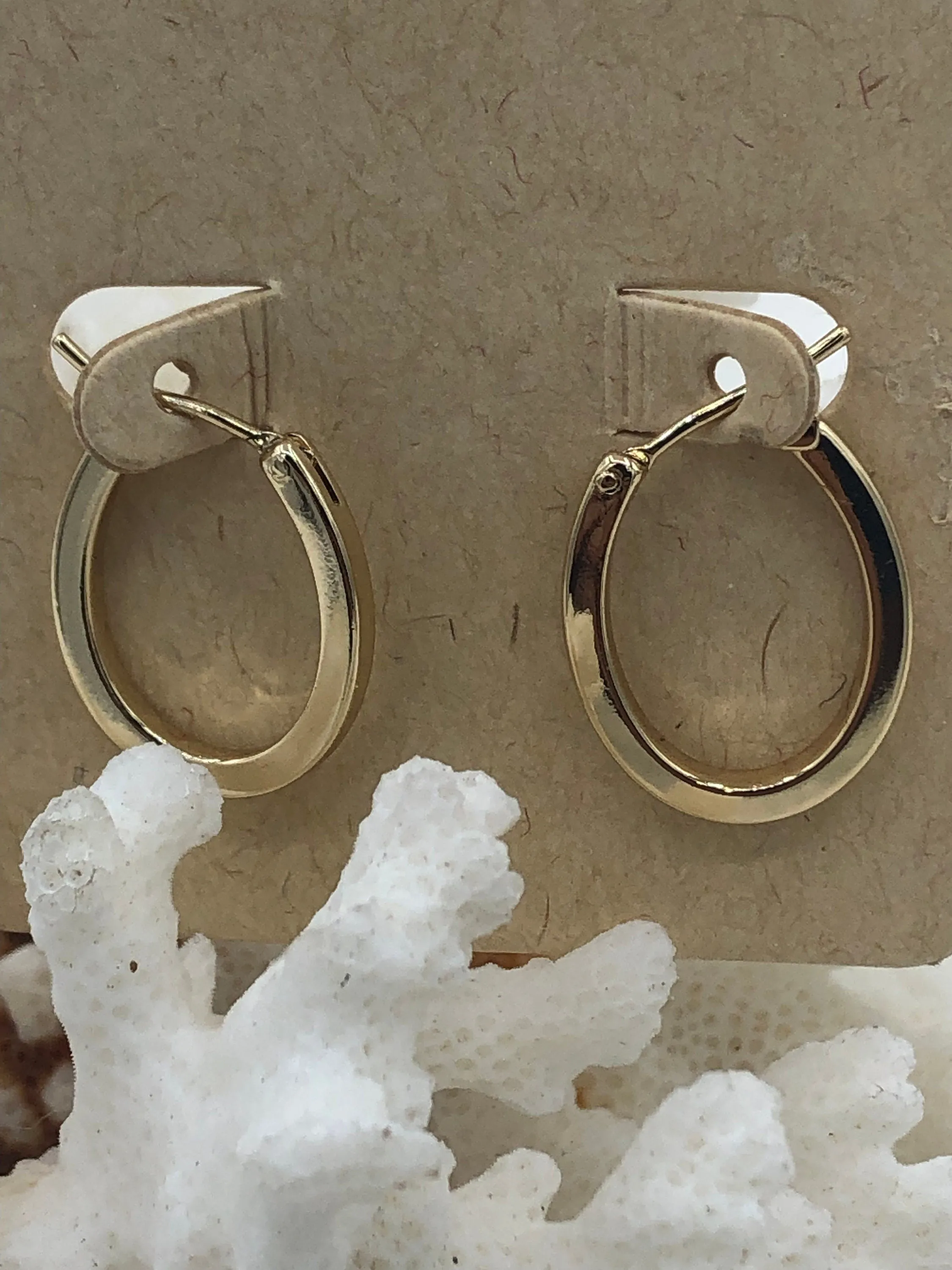 Brass Gold Plated Hoop Earrings, Silver Hoop, Bold Gold Hoop Earrings, Statement Hoops,21mm,Earrings, Gold or Silver Sold as a set Fast Ship