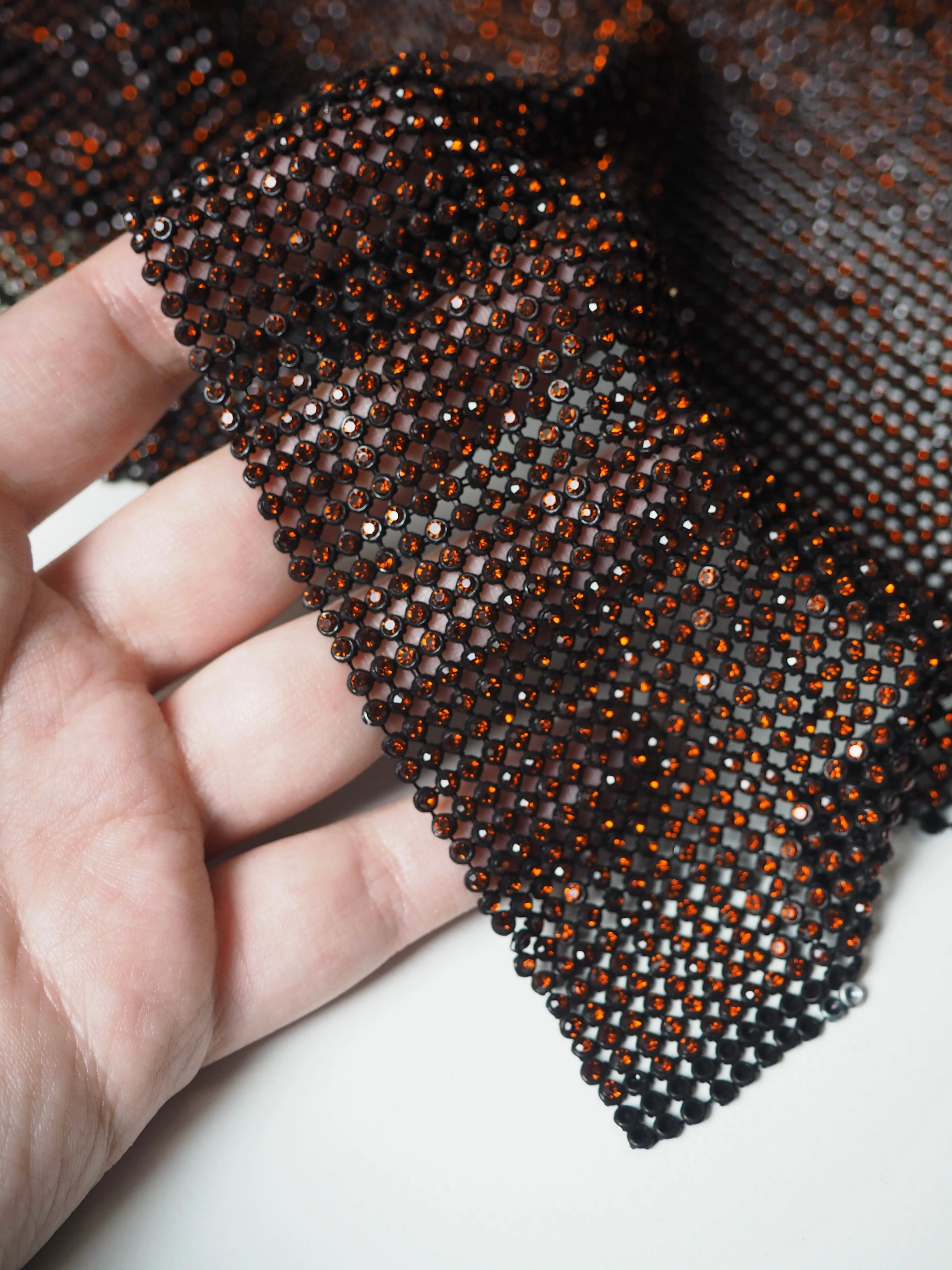 Burnt Orange Crystal Black Chainmail