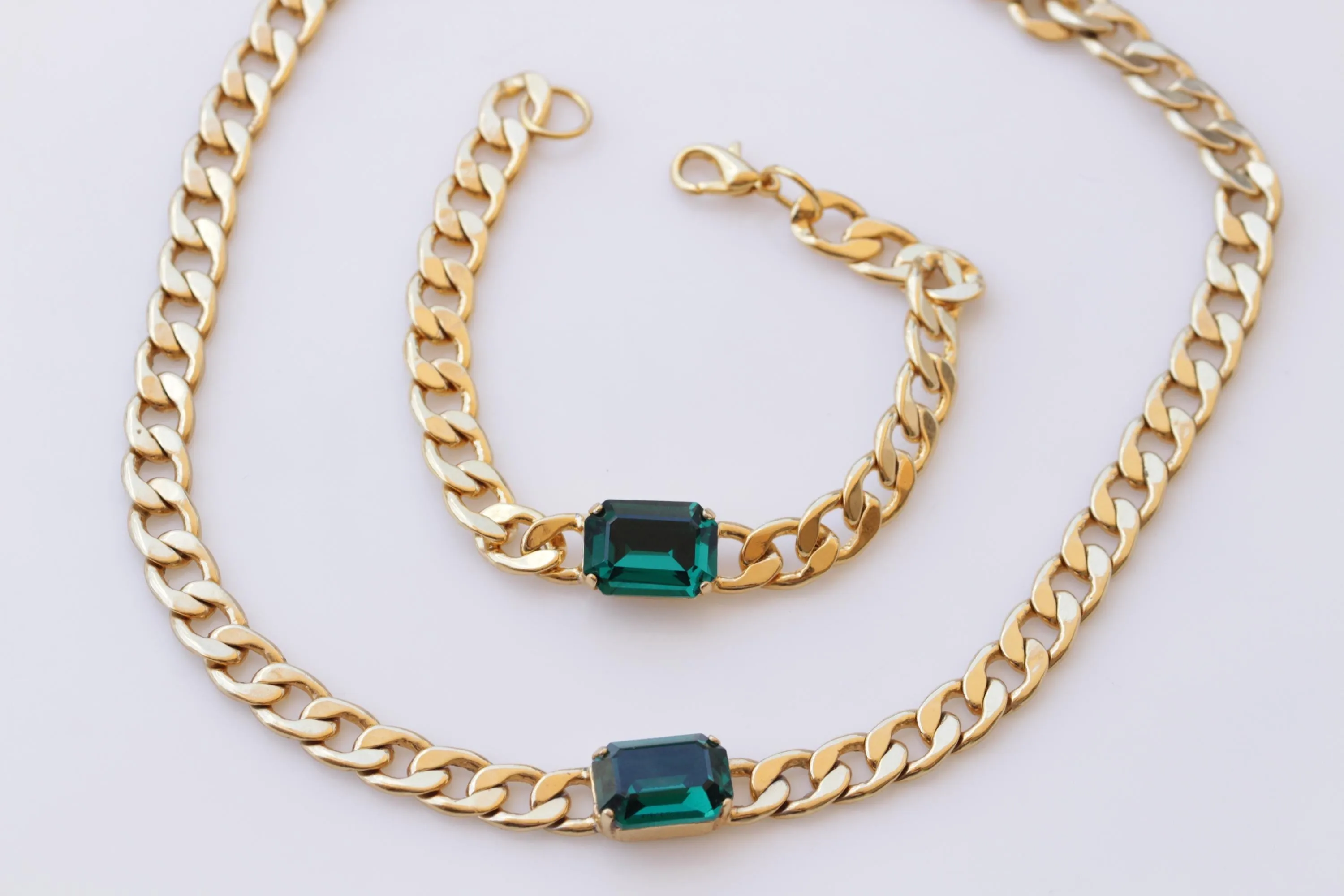 Chunky Emerald Necklace