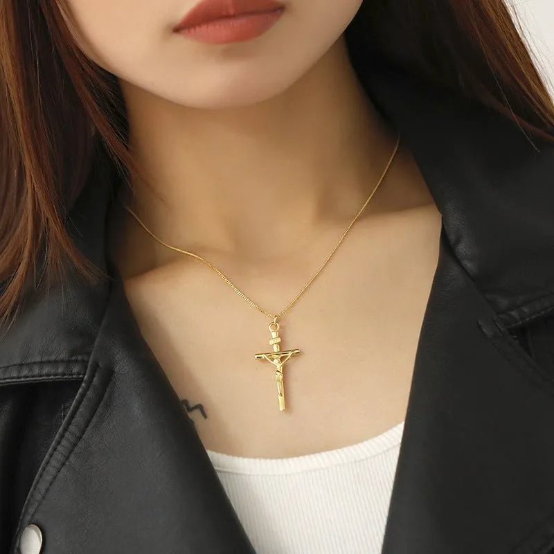 Cross  Princess Necklace in Gold Plating