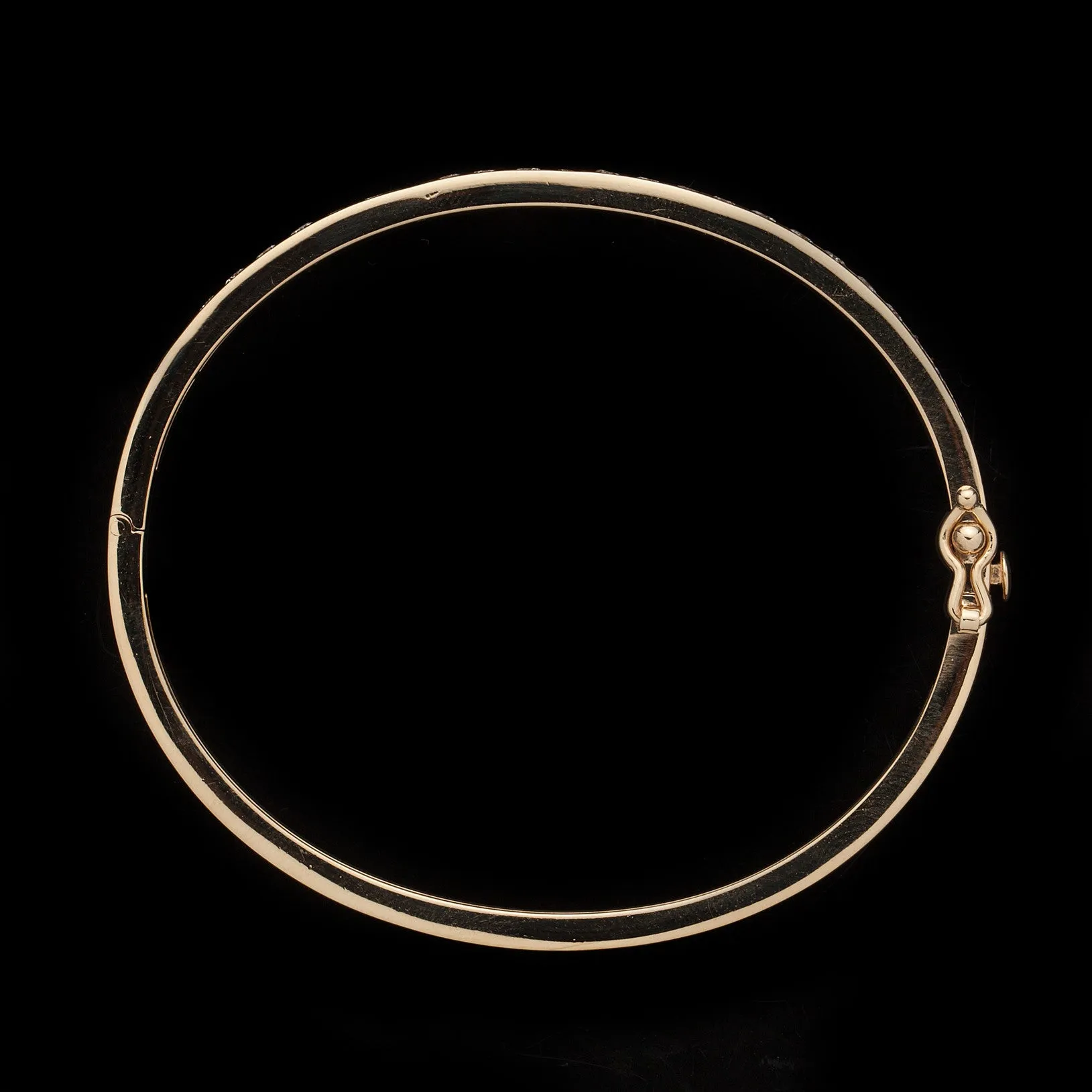 Delicate Diamond Yellow Gold Bangle