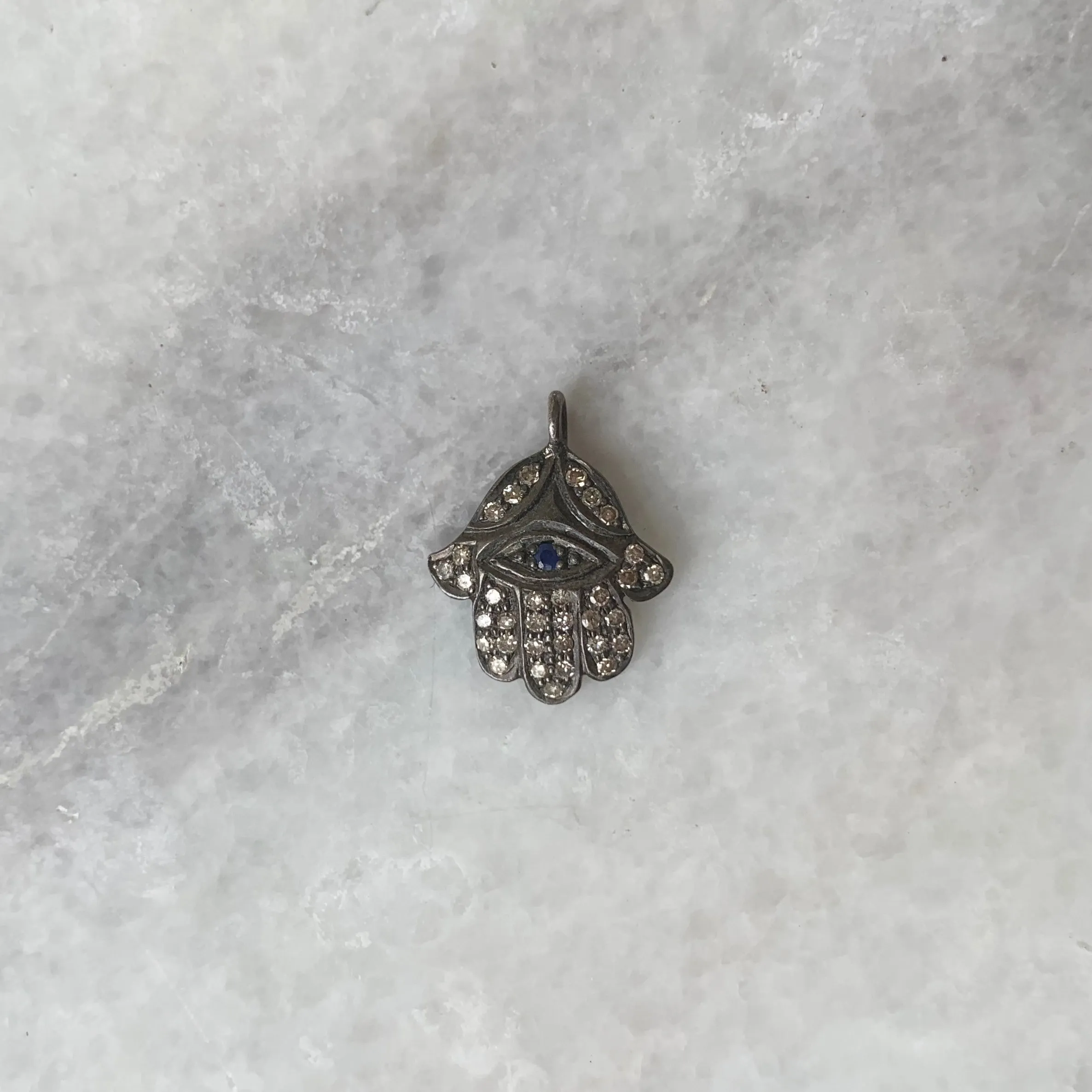 Diamond Hamsa Charm