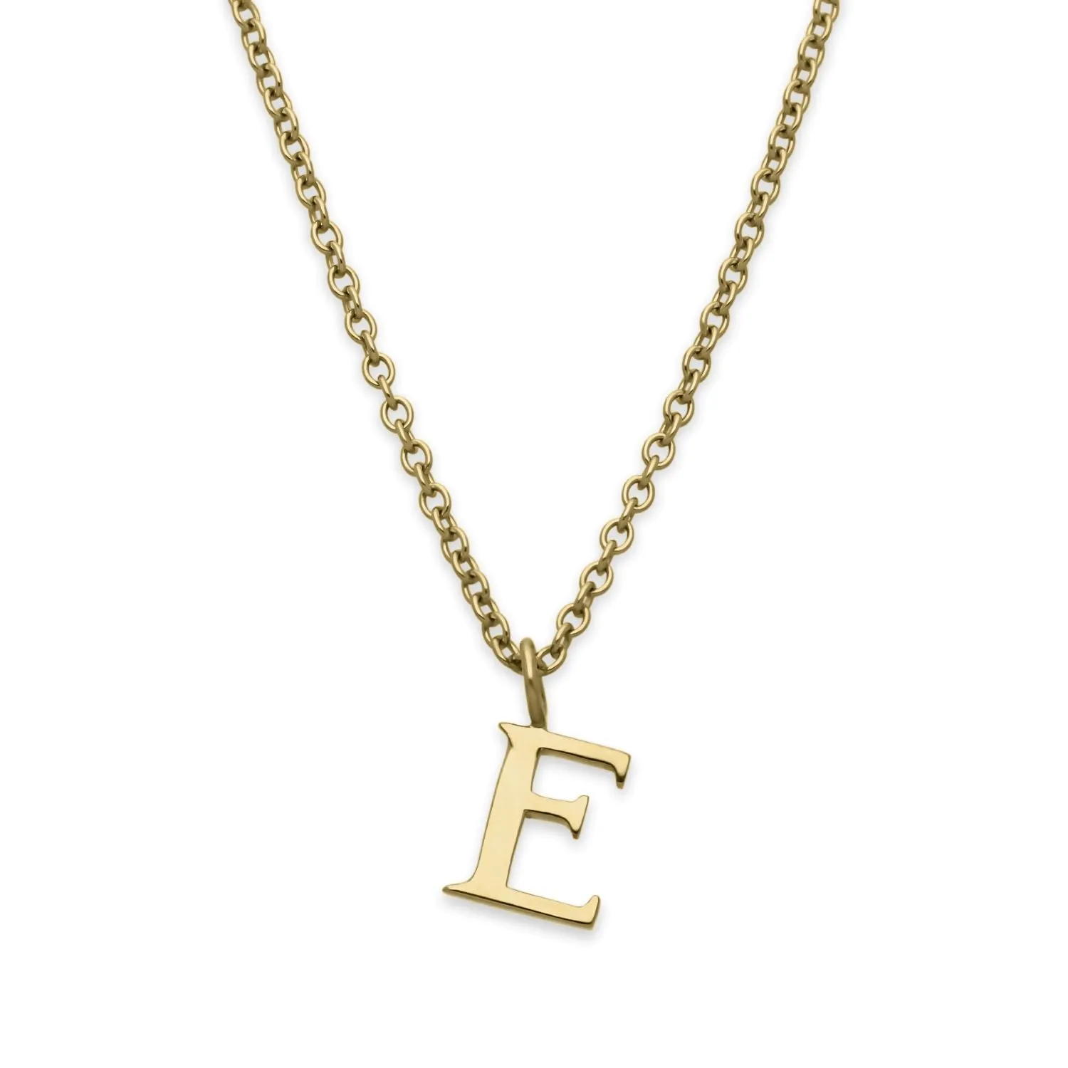 E Letter Gold Necklace