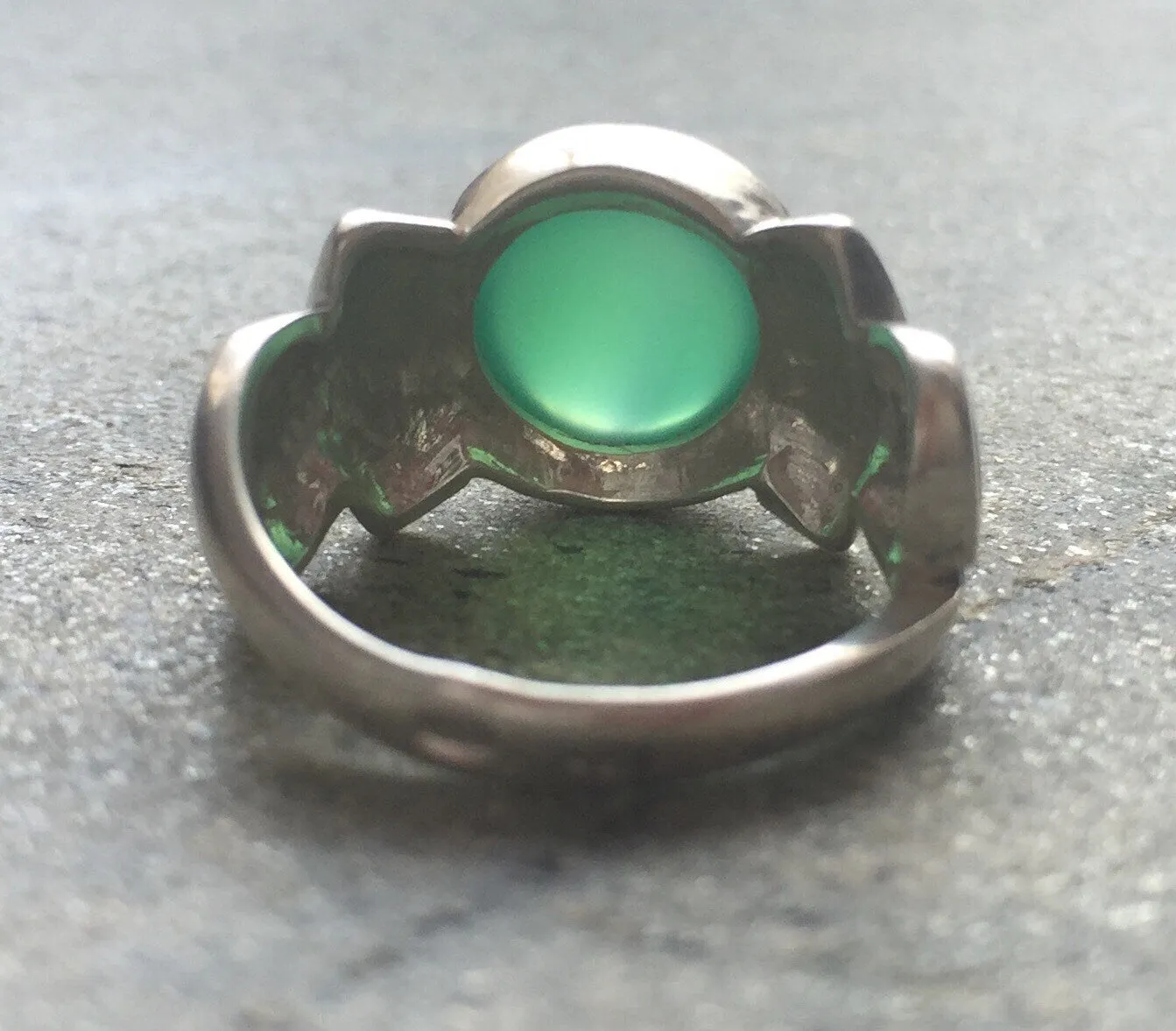 Emerald Boho Ring - Solitaire Emerald Ring - Emerald Bezel Ring