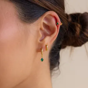 Emerald Earrings Set