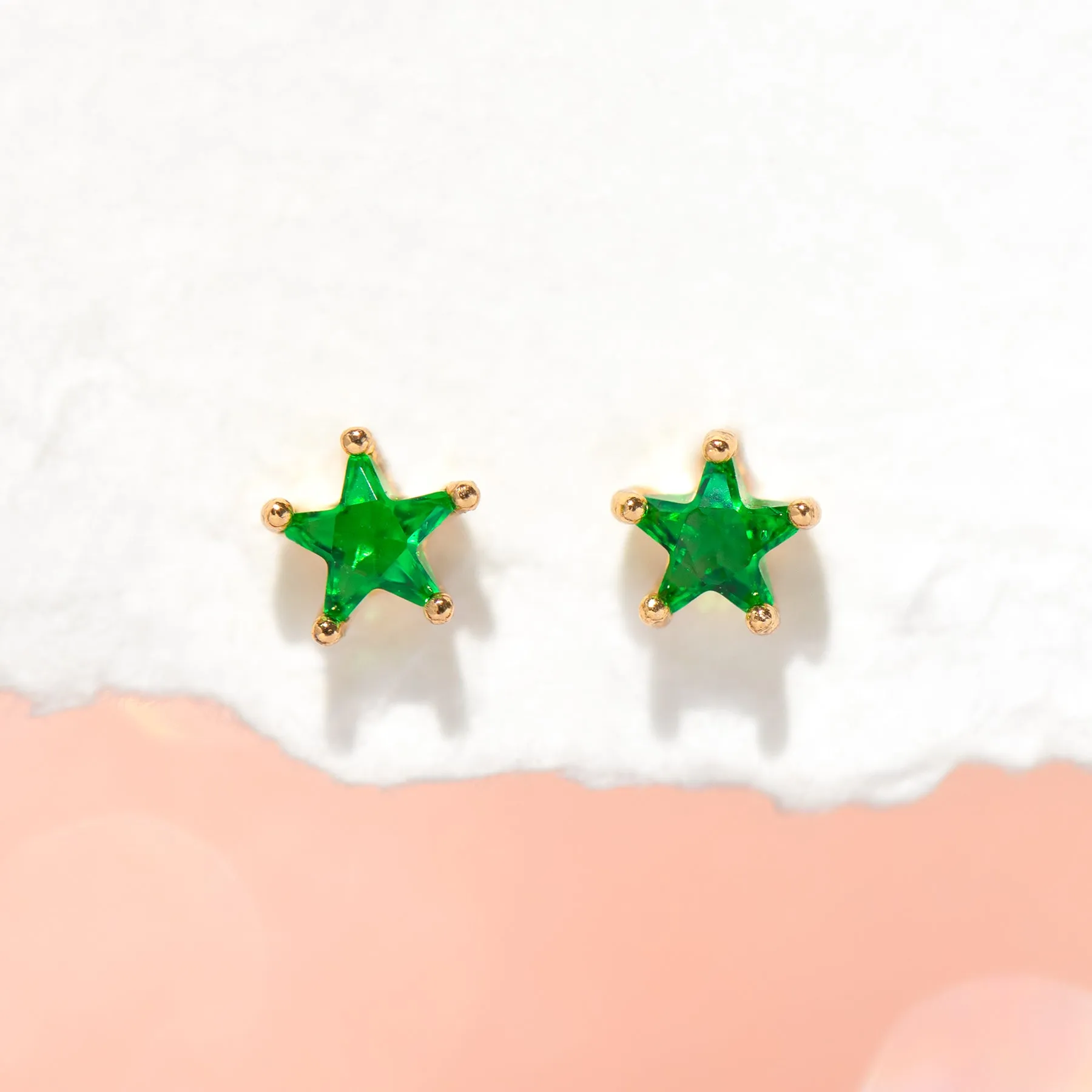 Emerald Starlet Studs