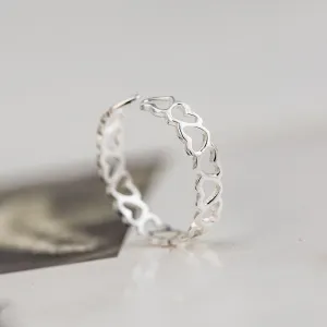 FashionSierra - 925 Sterling Silver Heart Rings